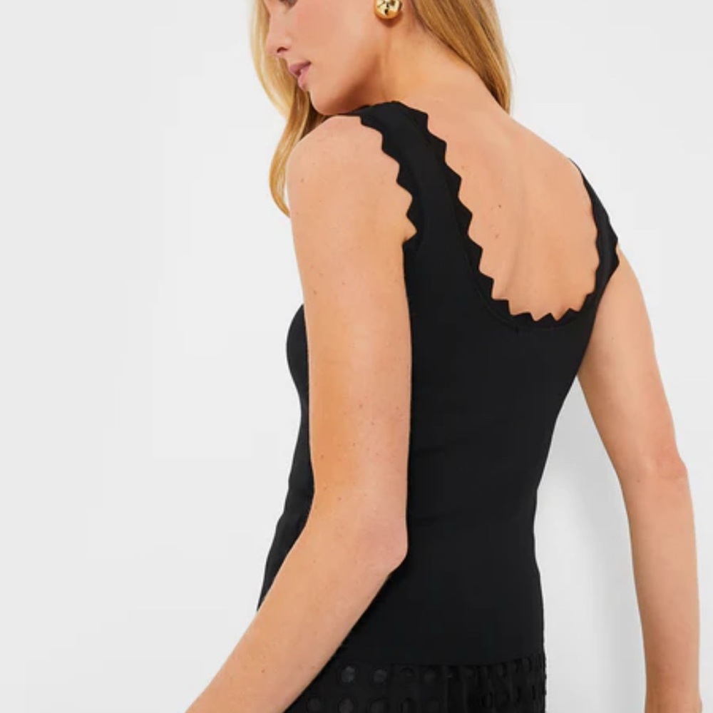 Tuckernuck Black Ric Rack Compression Tank Large - Picture 3 of 7